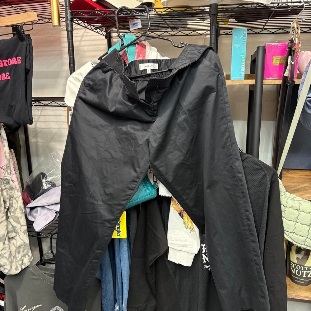 Milly black pants with drawstring